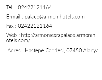 Esra Palace Hotel iletiim bilgileri